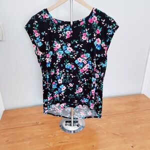 Elle Black Floral Women's Blouse